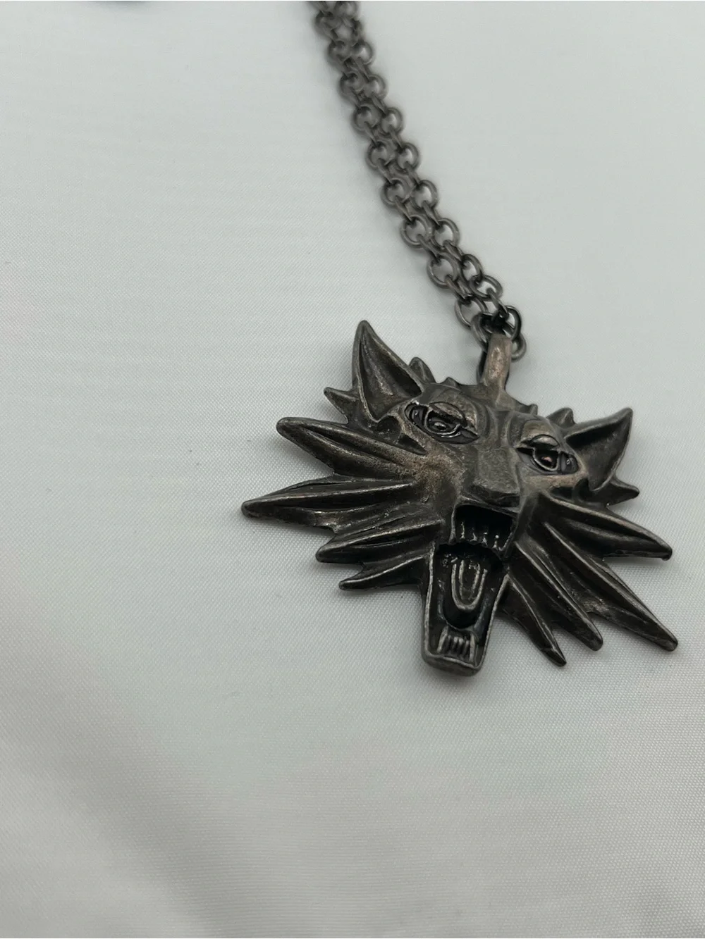 🎁wolf head Fashion Jewelry Dark Gunmetal Chain Necklace